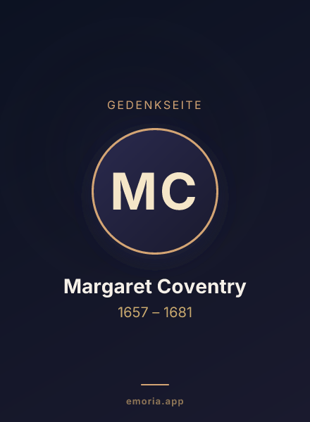 Gedenkportrait von Margaret Coventry