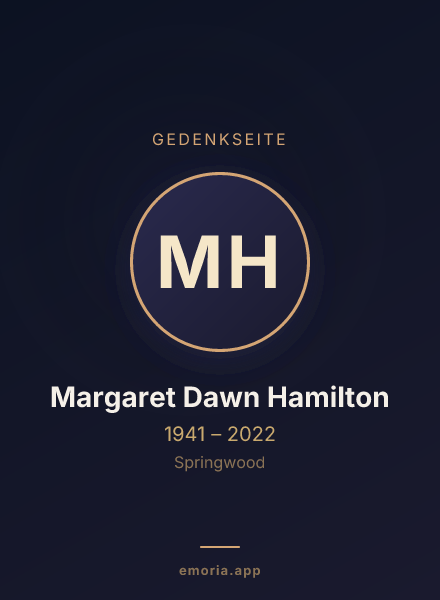 Gedenkportrait von Margaret Dawn Hamilton