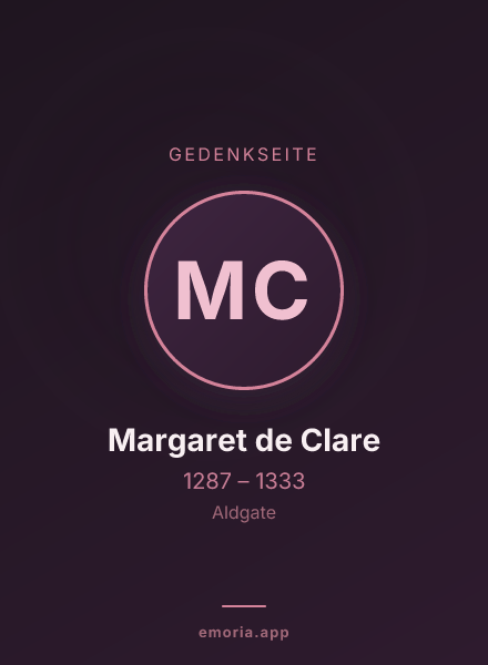 Gedenkportrait von Margaret de Clare