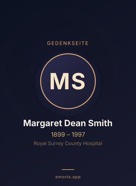 Gedenkportrait von Margaret Dean Smith