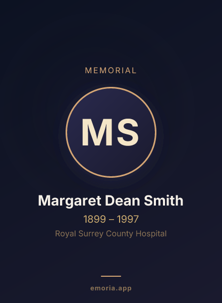 Memorial portrait of Margaret Dean Smith