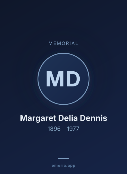Memorial portrait of Margaret Delia Dennis