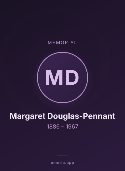 Memorial portrait of Margaret Douglas-Pennant