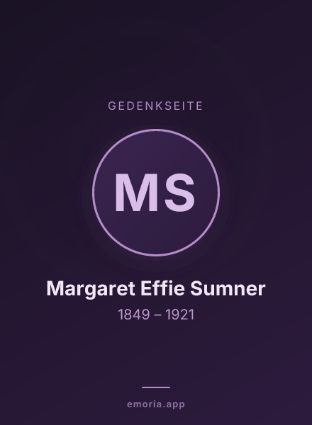 Gedenkportrait von Margaret Effie Sumner