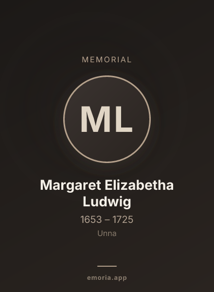 Memorial portrait of Margaret Elizabetha Ludwig