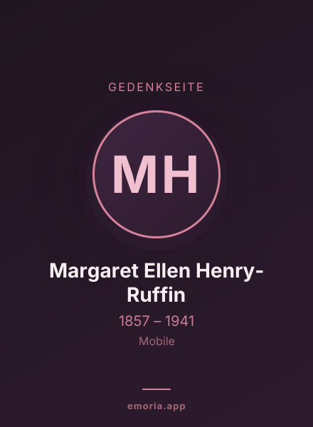 Gedenkportrait von Margaret Ellen Henry-Ruffin