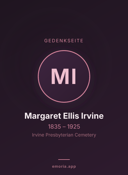 Gedenkportrait von Margaret Ellis Irvine