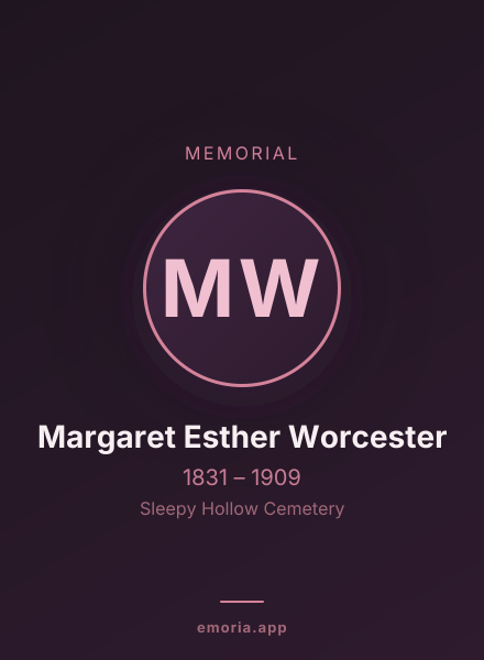 Memorial portrait of Margaret Esther Worcester