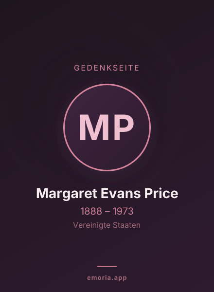 Gedenkportrait von Margaret Evans Price