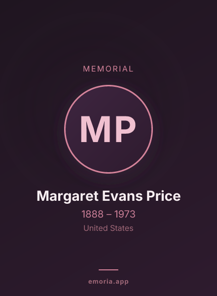 Memorial portrait of Margaret Evans Price