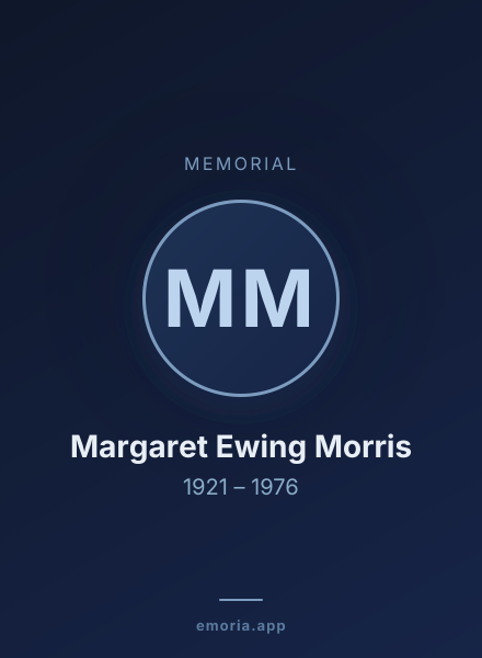 Memorial portrait of Margaret Ewing Morris