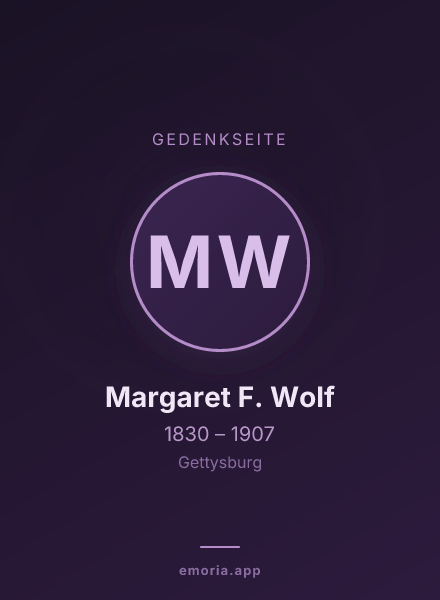 Gedenkportrait von Margaret F. Wolf