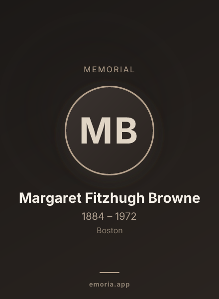 Memorial portrait of Margaret Fitzhugh Browne
