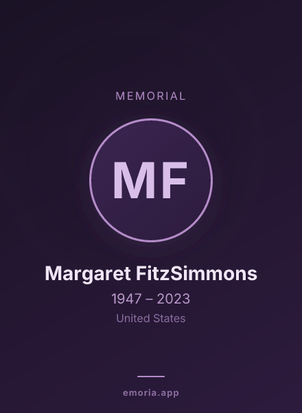 Memorial portrait of Margaret FitzSimmons