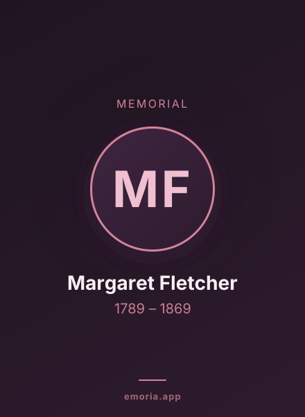 Memorial portrait of Margaret Fletcher