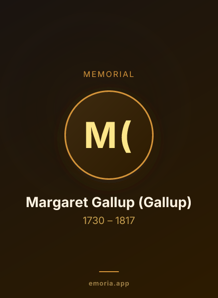 Memorial portrait of Margaret Gallup (Gallup)