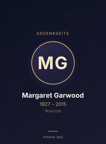 Gedenkportrait von Margaret Garwood