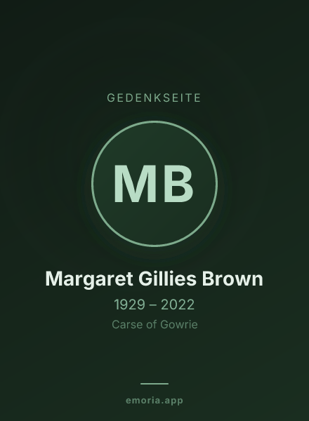 Gedenkportrait von Margaret Gillies Brown