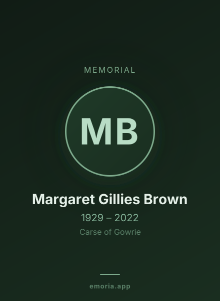 Memorial portrait of Margaret Gillies Brown
