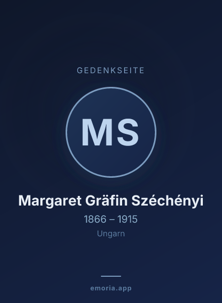 Gedenkportrait von Margaret Gräfin Széchényi