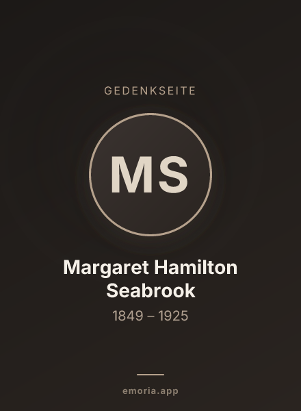 Gedenkportrait von Margaret Hamilton Seabrook