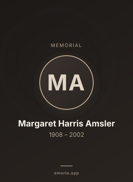 Memorial portrait of Margaret Harris Amsler