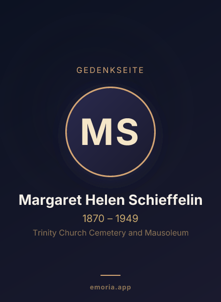 Gedenkportrait von Margaret Helen Schieffelin