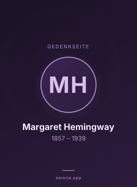 Gedenkportrait von Margaret Hemingway