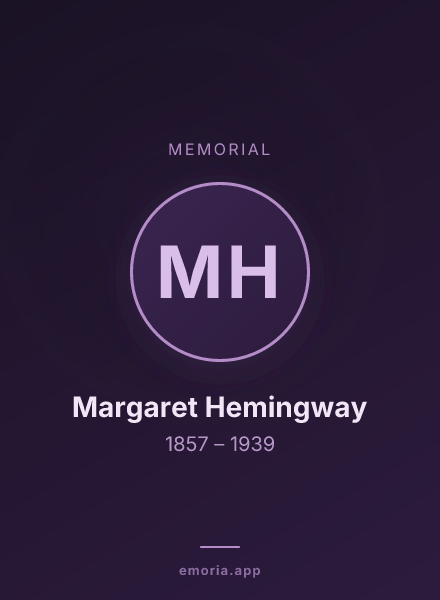 Memorial portrait of Margaret Hemingway