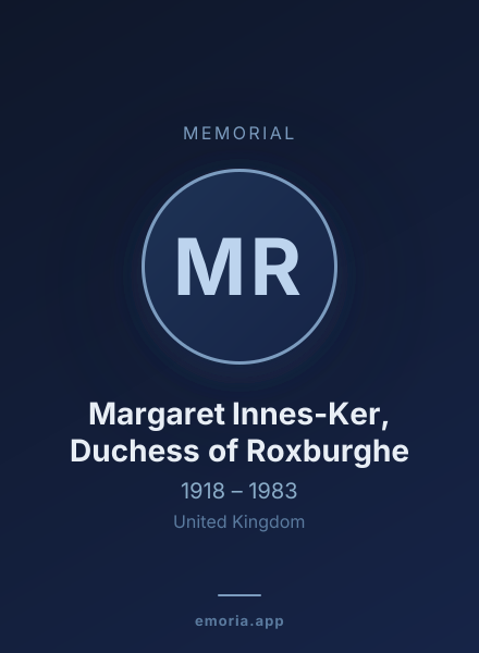 Memorial portrait of Margaret Innes-Ker, Duchess of Roxburghe