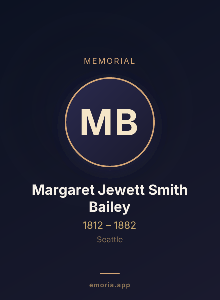 Memorial portrait of Margaret Jewett Smith Bailey