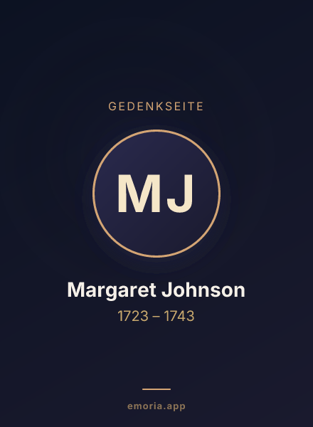 Gedenkportrait von Margaret Johnson