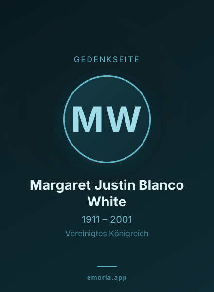 Gedenkportrait von Margaret Justin Blanco White