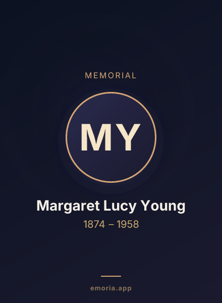 Memorial portrait of Margaret Lucy Young