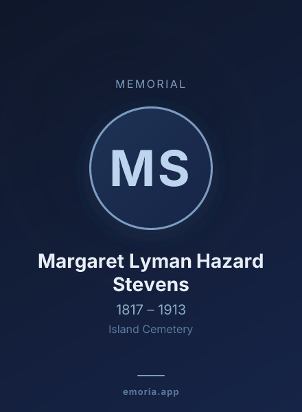 Memorial portrait of Margaret Lyman Hazard Stevens