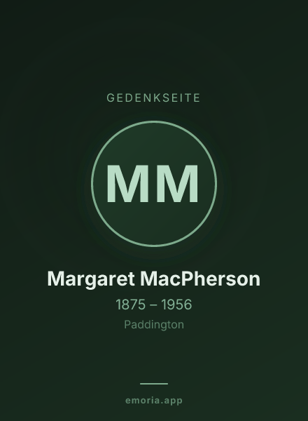 Gedenkportrait von Margaret MacPherson