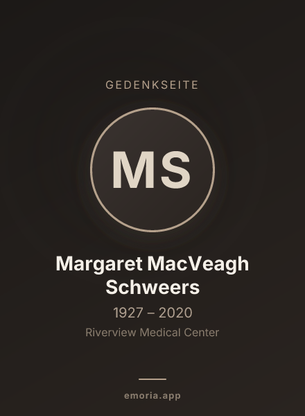 Gedenkportrait von Margaret MacVeagh Schweers