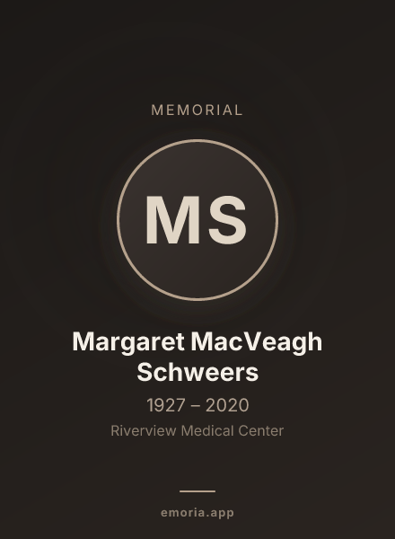 Memorial portrait of Margaret MacVeagh Schweers