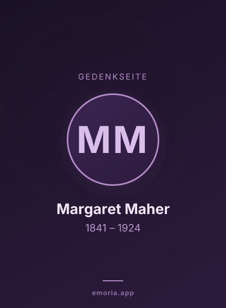 Gedenkportrait von Margaret Maher