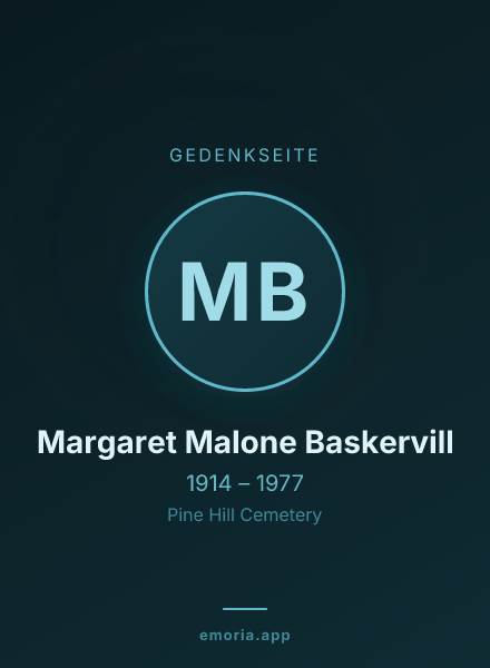 Gedenkportrait von Margaret Malone Baskervill