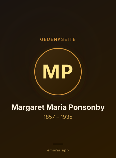 Gedenkportrait von Margaret Maria Ponsonby