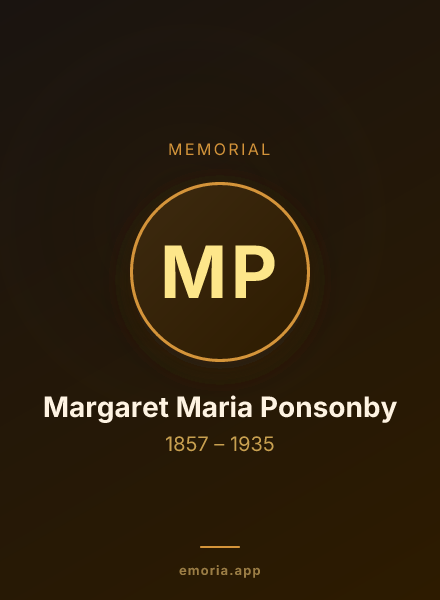 Memorial portrait of Margaret Maria Ponsonby