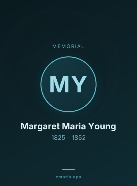 Memorial portrait of Margaret Maria Young