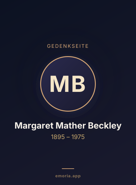 Gedenkportrait von Margaret Mather Beckley