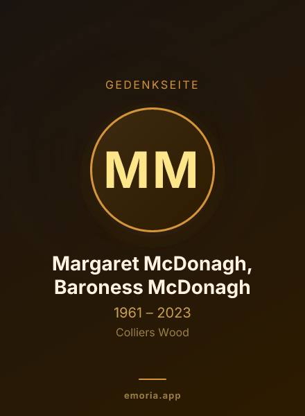 Gedenkportrait von Margaret McDonagh, Baroness McDonagh