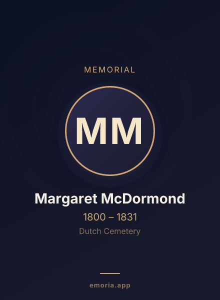 Memorial portrait of Margaret McDormond