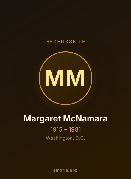 Gedenkportrait von Margaret McNamara