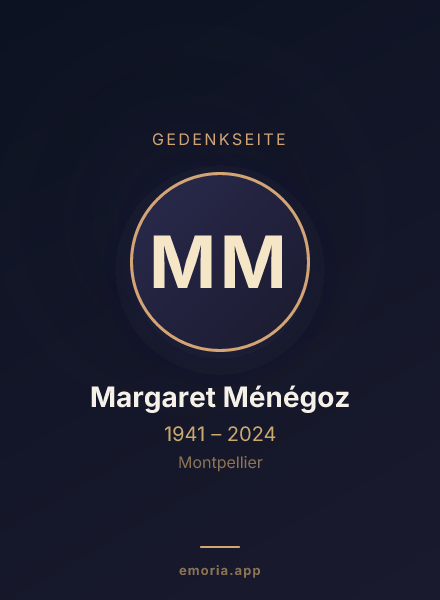 Gedenkportrait von Margaret Ménégoz