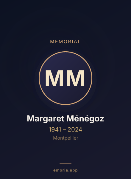 Memorial portrait of Margaret Ménégoz