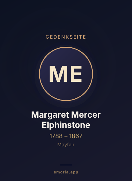 Gedenkportrait von Margaret Mercer Elphinstone